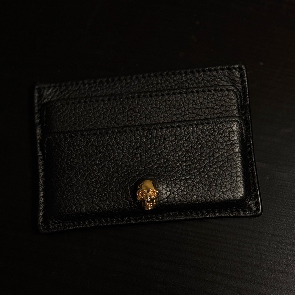 Alexander McQueen Skull Leather Card Holder